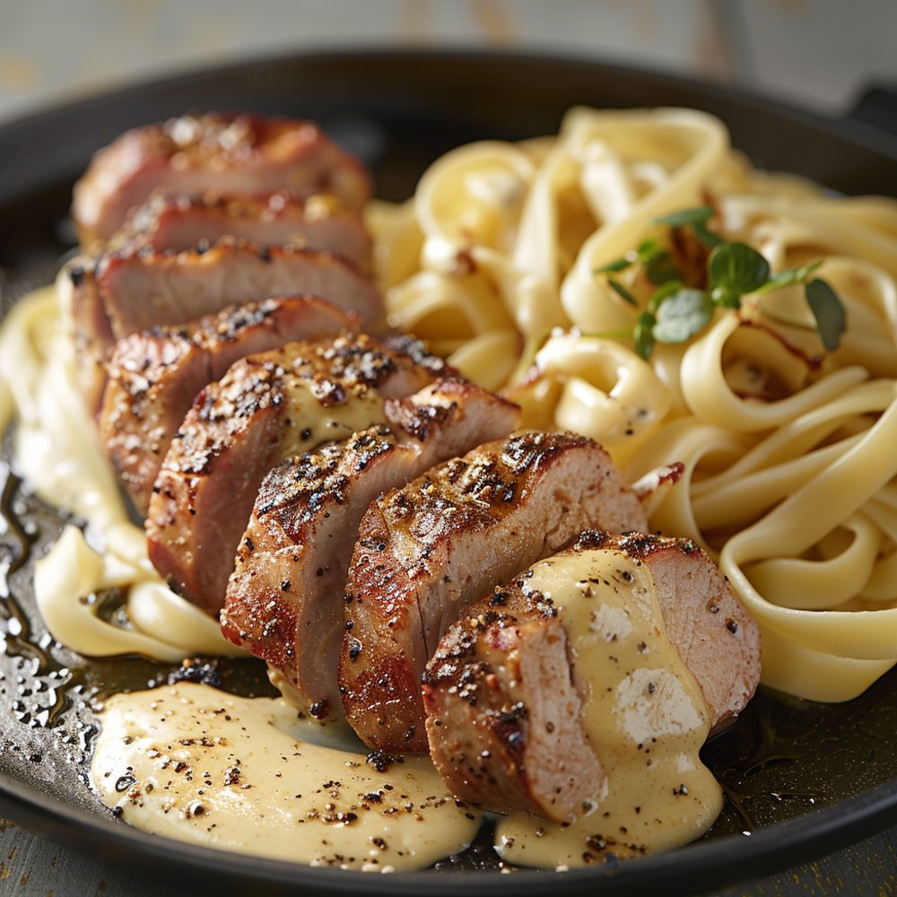 Filets de porc sauce dijonnaise